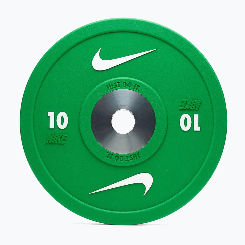 Bumpery Nike Strength Pro Urethane Bumper Plates 10 kg green/white