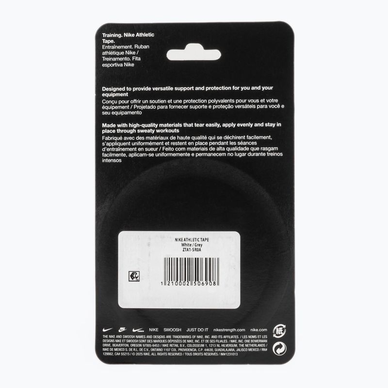 Kohezívny elastický obväz Nike Strenght Athletic Tape white/grey 2