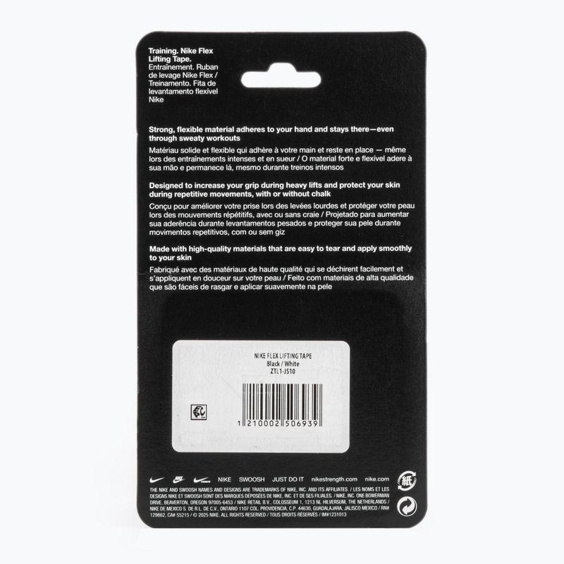 Kohezívny elastický obväz Nike Strenght Flex Lifting Tape black/white 2
