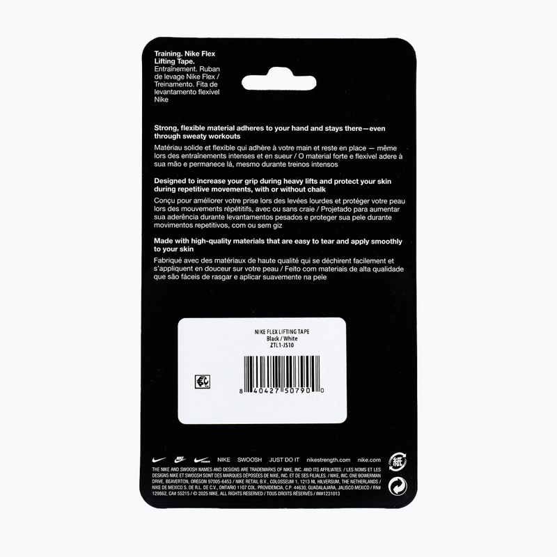 Kohezívny elastický obväz Nike Strenght Flex Lifting Tape black/white 8