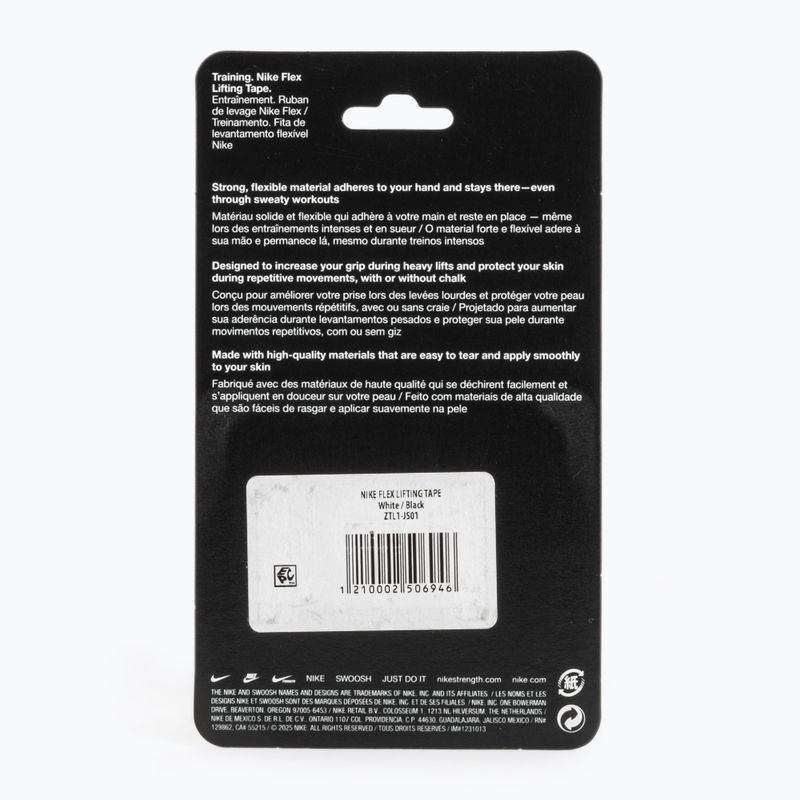 Kohezívny elastický obväz Nike Strenght Flex Lifting Tape white/black 2