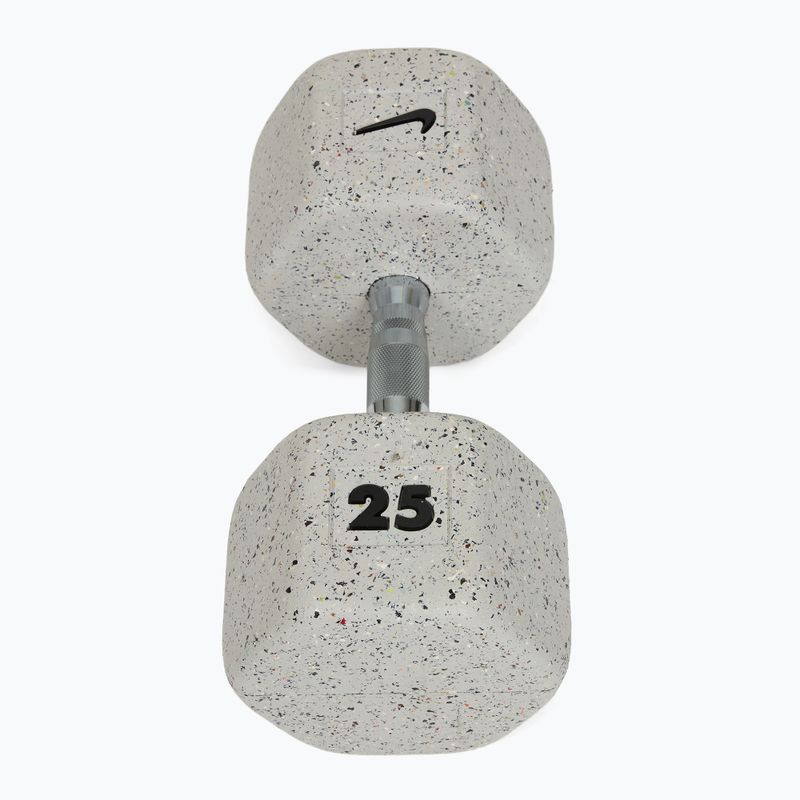 Gumovaná činka Nike Strength Grind Dumbbell 25 kg wolf grey 2