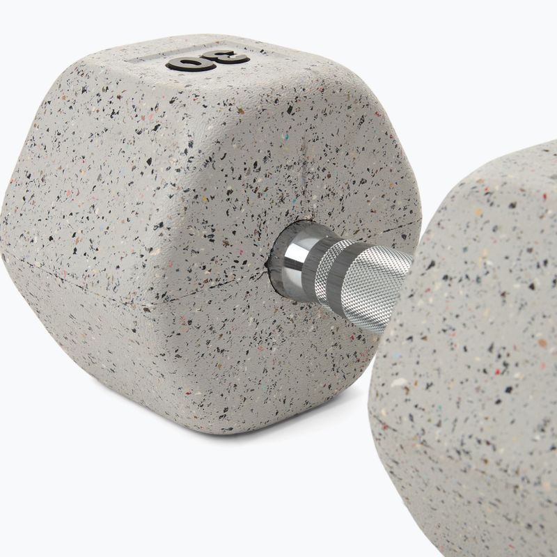 Gumovaná činka Nike Strength Grind Dumbbell 30 kg wolf grey 4