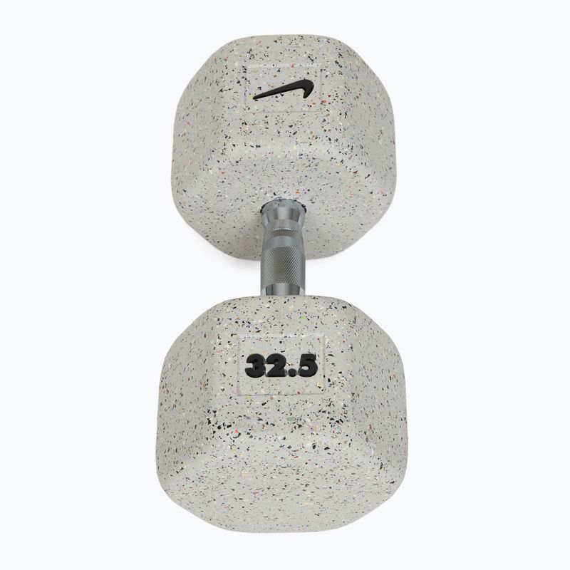 Gumovaná činka Nike Strength Grind Dumbbell 32,5 kg wolf grey 2