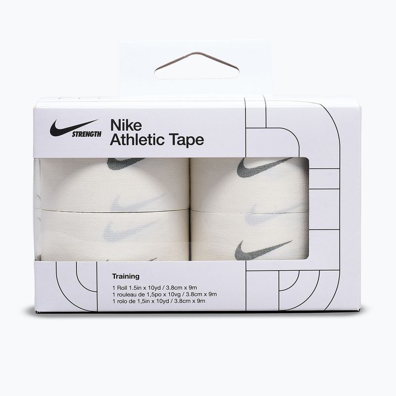 Elastický kohezívny obväz Nike Strenght Athletic Tape 4 ks. biela/sivá