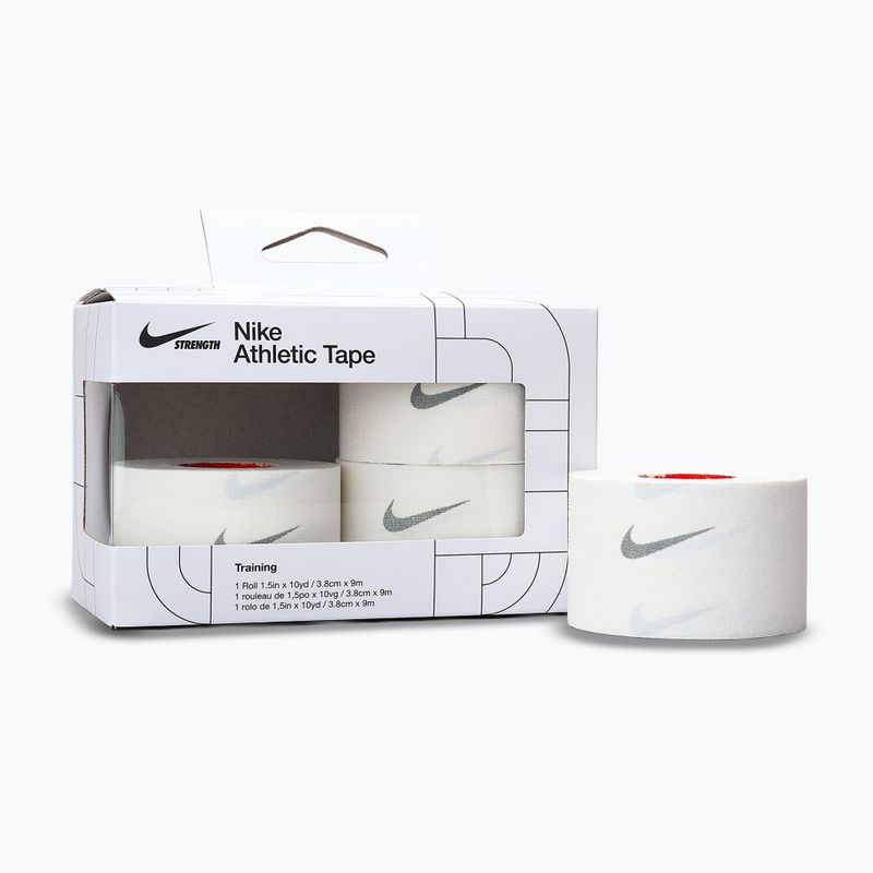 Kohezívny elastický obväz Nike Strenght Athletic Tape white/grey 2