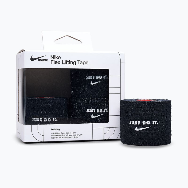 Bandaž elastický kohezívny Nike Strenght Flex Lifting Tape 4 ks. čierna/biela