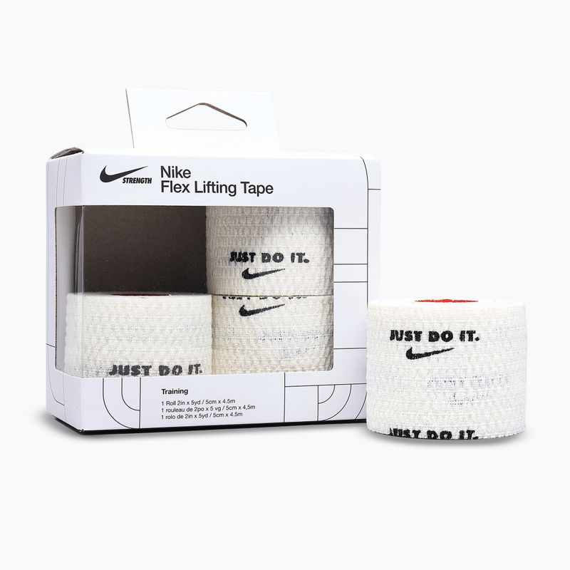 Kohezívny elastický obväz Nike Strenght Flex Lifting Tape white/black 2