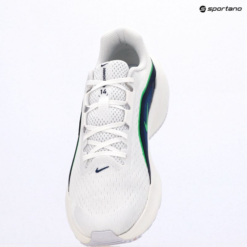 Pánske bežecké topánky Nike Downshifter 14 white/midnight navy/green spark 9