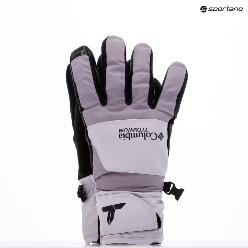 Dámske trekingové rukavice Columbia PowBound lavender pearl/shale purple/black 3