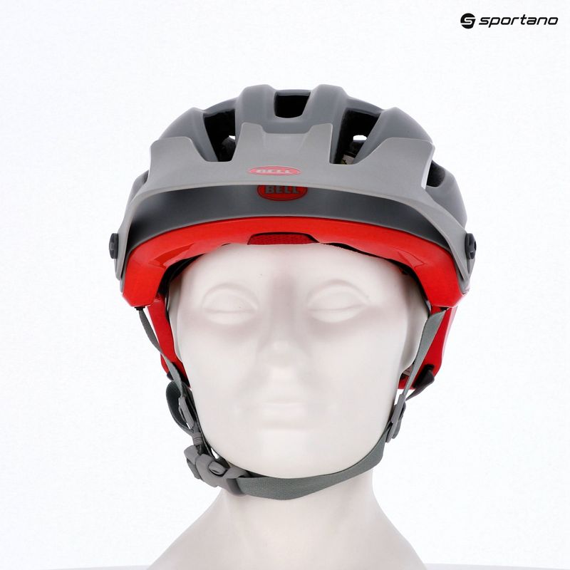 Cyklistická prilba Bell 4Forty Integrated MIPS matná lesklá sivá/karmínová 15