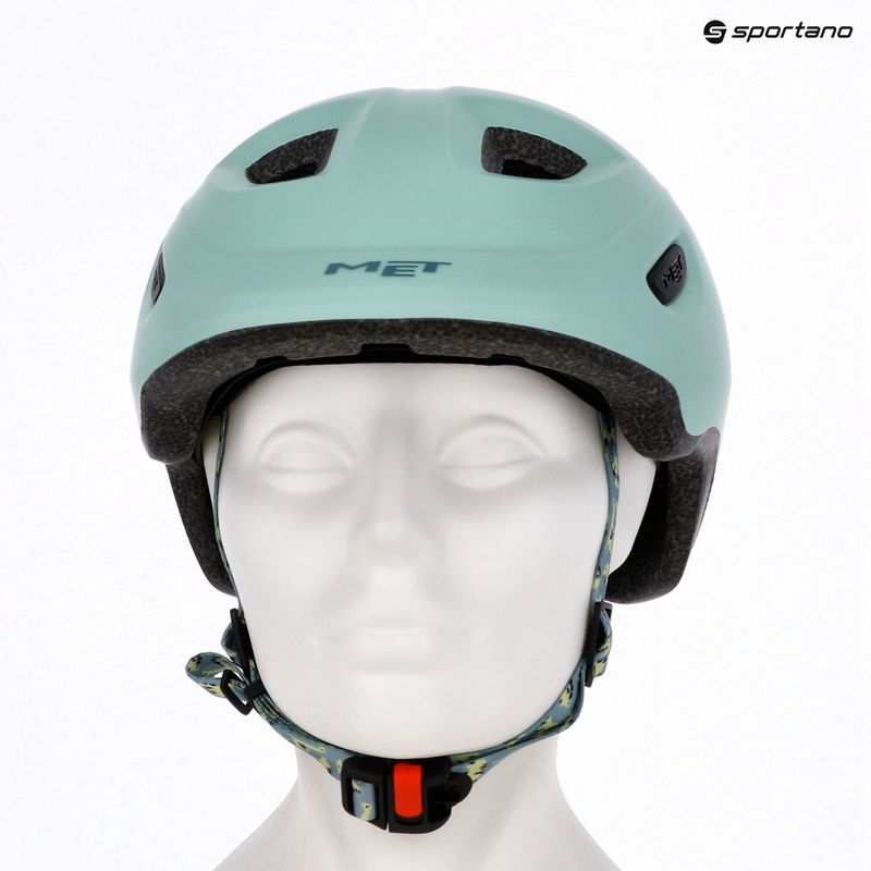 Detská cyklistická prilba MET Hooray dusted green matt 7