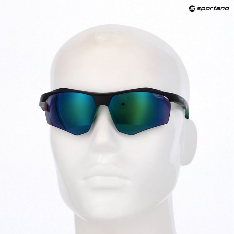 Pánske slnečné okuliare Polaroid PLD 7055/S matte black green/green mirror polarized hc 9