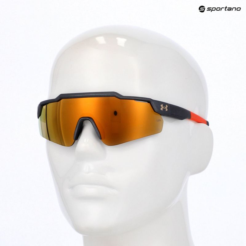 Detské slnečné okuliare Under Armour Levelup Jr S3 s metalizovaným sivým/zlatým zrkadlom 10
