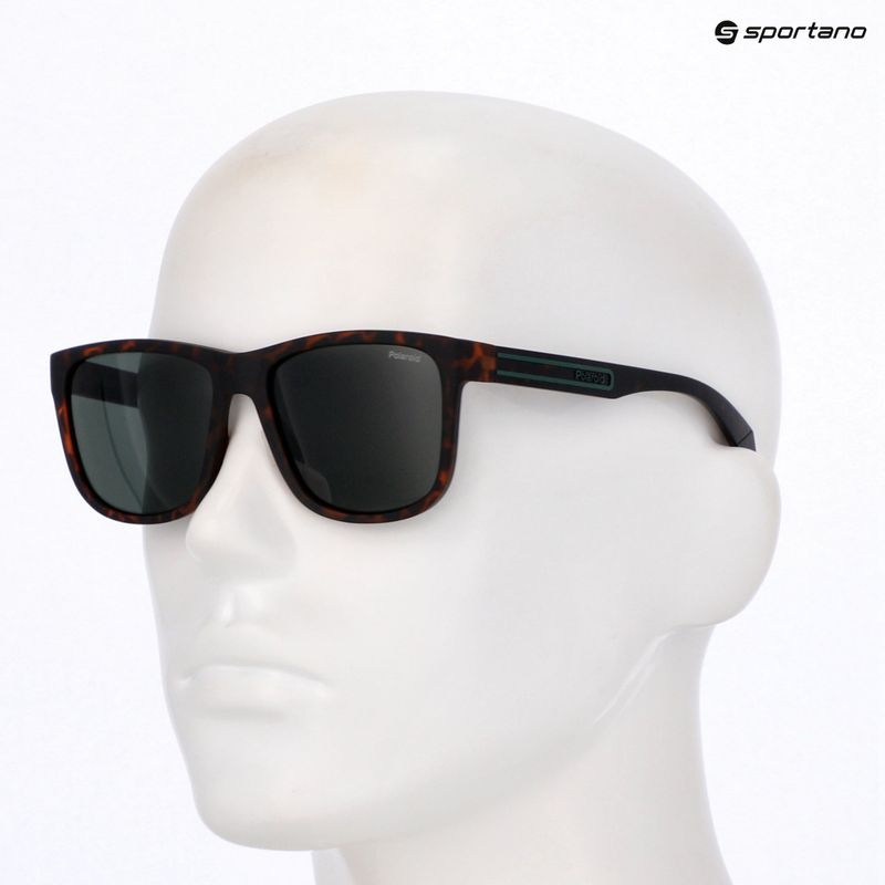 Pánske slnečné okuliare Polaroid PLD 2155/S matte brown havana/green polarized 9