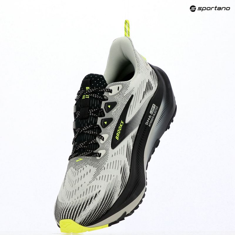 Pánske bežecké topánky Brooks Ghost Trail grey/black/nightlife 7