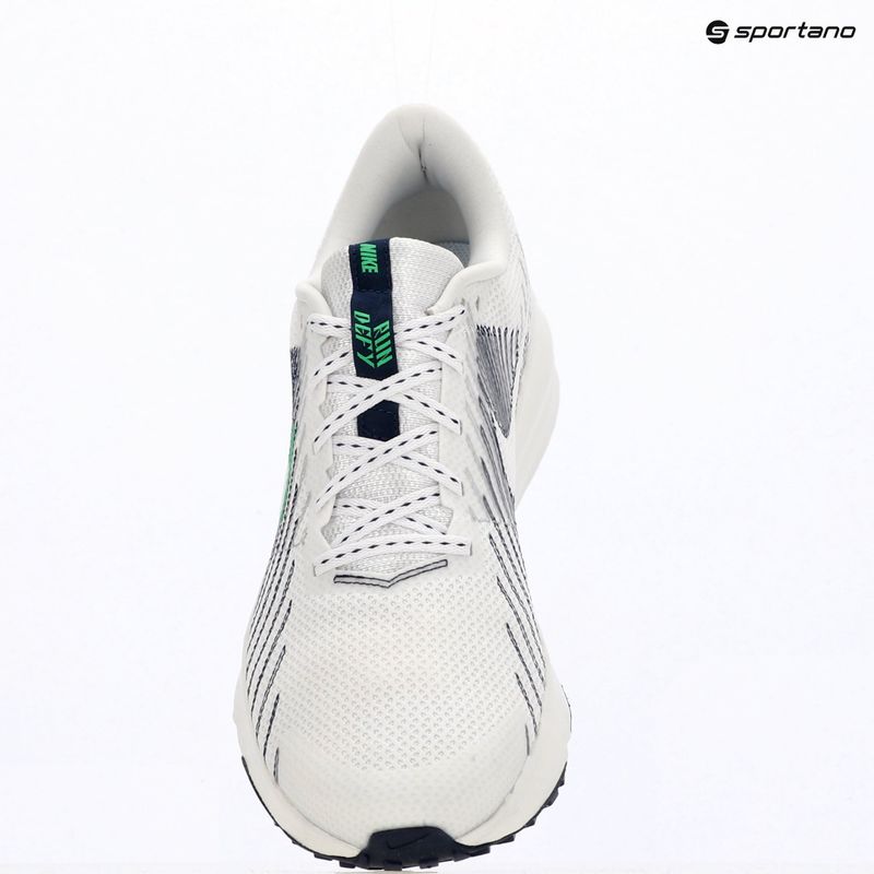 Pánske bežecké topánky Nike Run Defy White/Midnight Navy/Green Spark 10