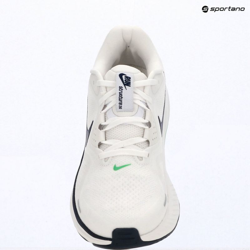 Pánske bežecké topánky Nike Structure 26 white/green spark/midnight navy 6