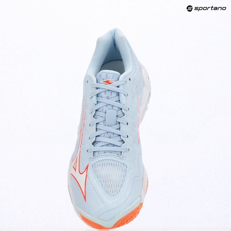 Dámske volejbalové topánky Mizuno Wave Lightning Elite blue finch/white/lava orange 9