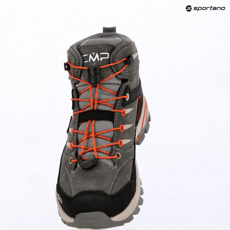 Detské turistické topánky CMP Rigel 2.0 Mid Waterproof grey/brick 9