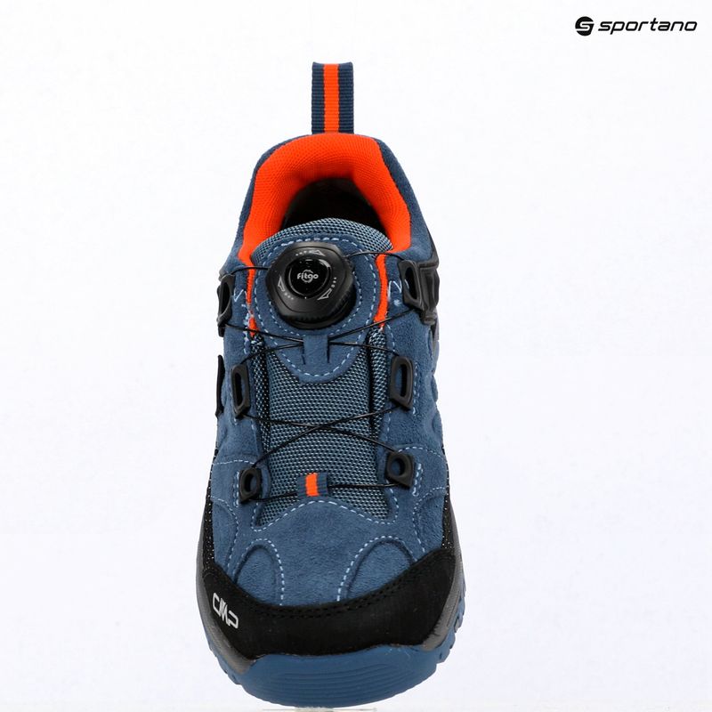 Detské turistické topánky CMP Kiruna Low FitGo Waterproof bluestone/arancio 9