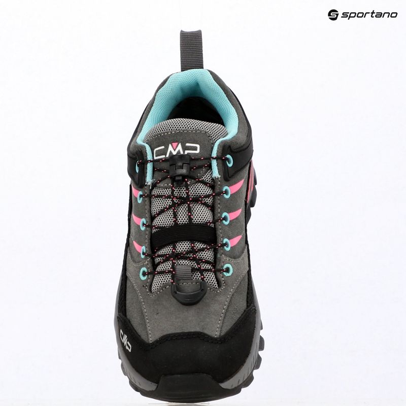 Detské turistické topánky CMP Rigel 2.0 Low Waterproof grey/acquarius/pink fluo 9