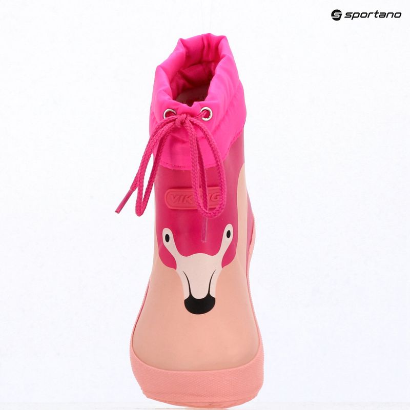 Detské gumáky Viking Alv Barefoot Paw Print light pink/magenta 17
