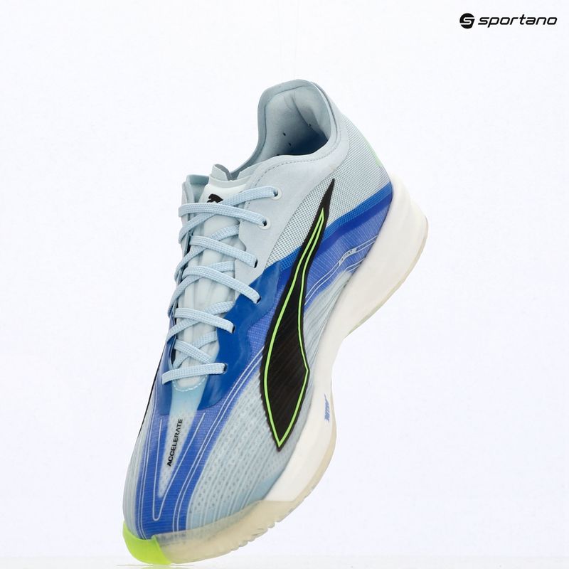 Hádzanárske topánky PUMA Accelerate Nitro SQD 5 aqua glow/puma black/green glare/royal sapphire 9