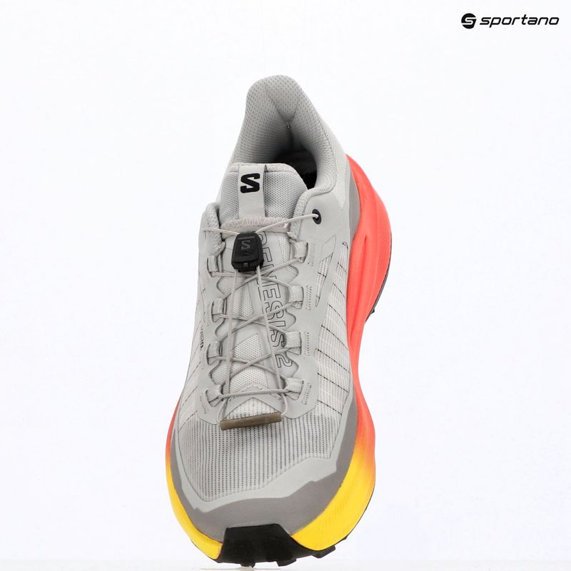 Pánske bežecké topánky Salomon Genesis 2 gray violet/safety yellow 9