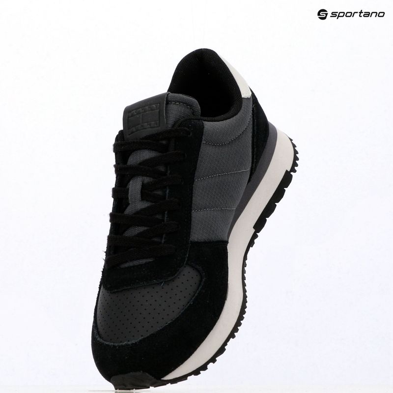 Pánske topánky Tommy Jeans Runner Flag Mix washed black/stratus grey 9