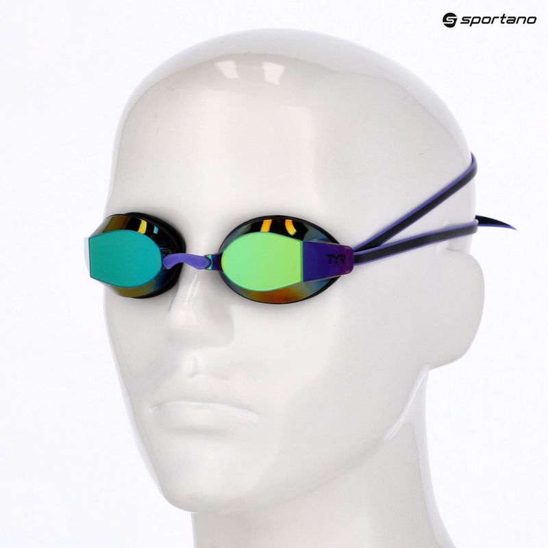 Dámske plavecké okuliare TYR Blackops 140 Ev Racing Mirrored purple/green 6