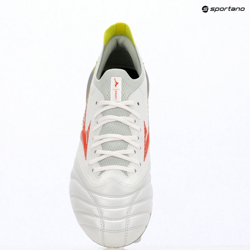Kopačky  Mizuno Morelia Neo V β Japan FG white/lava orange/evening primrose 4