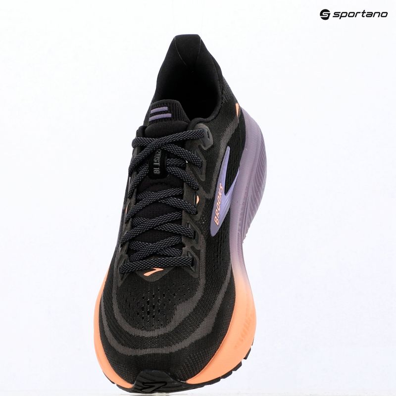 Dámske bežecké topánky Brooks Ghost 18 black/mulled grape/peach 15