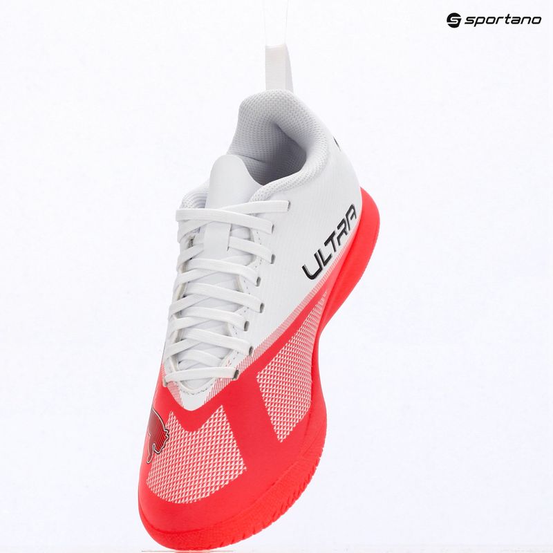 Detské kopačky Puma Ultra 7 Play IT Jr Ultra Red/Puma Black/Puma White 8