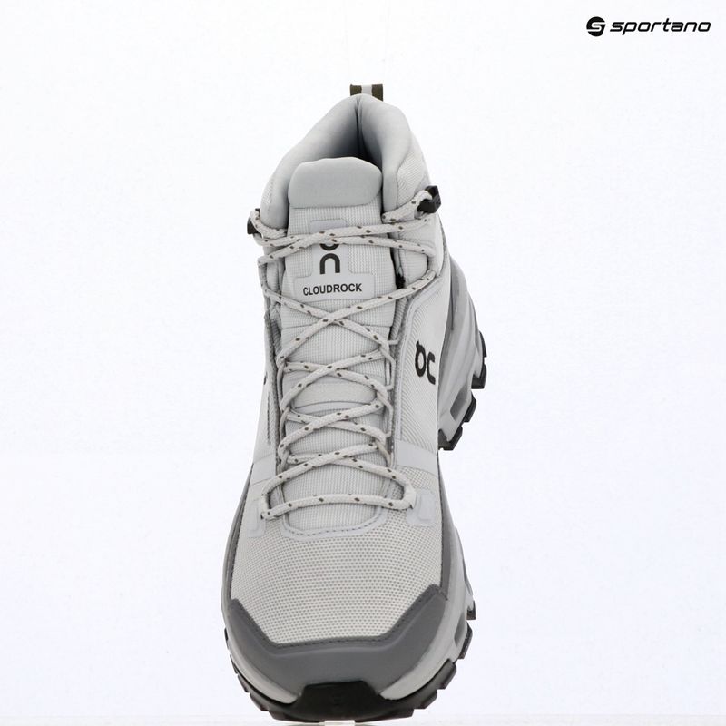 Pánske turistické topánky On Cloudrock Mid Waterproof glacier/alloy 7