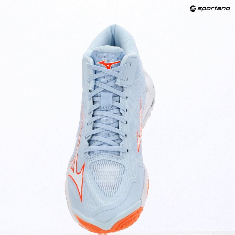 Dámske volejbalové topánky Mizuno Wave Lightning Elite Mid blue finch/whitelava orange 15