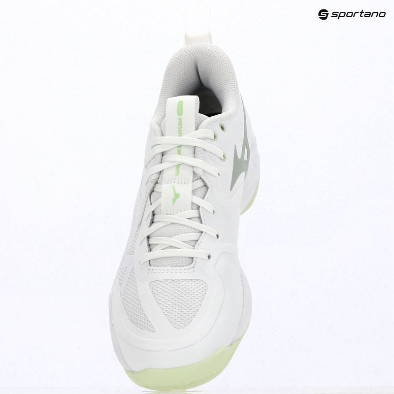 Dámske volejbalové topánky Mizuno Wave Momentum Pro white/aqua gray/ambrosia 15