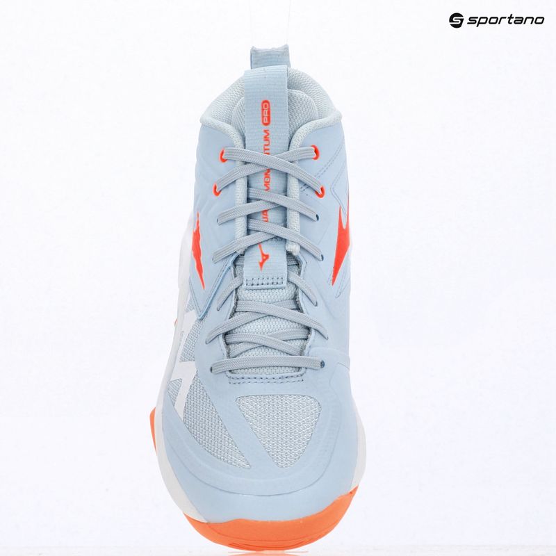 Dámske volejbalové topánky Mizuno Wave Momentum Pro Mid blue finch/lava orange/flamingo coral 15