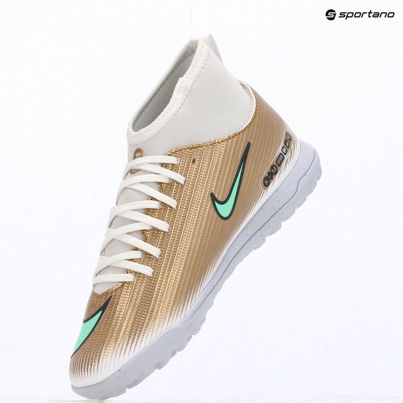 Detské kopačky Nike Jr. Mercurial Superfly 11 Club "Kylian Mbappé" metallic gold/green glow 15