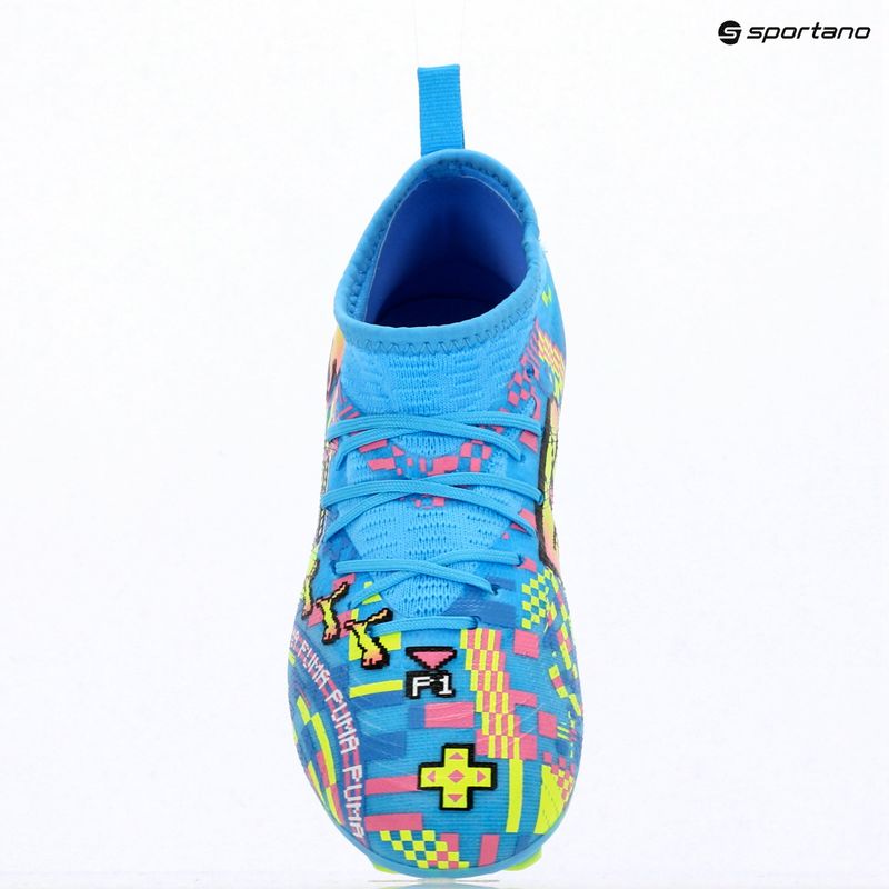 Detské kopačky PUMA Future 9 Match Advanced Level FG/AG Jr puma white/blue glimmer/pink glimmer/yellow alert 16