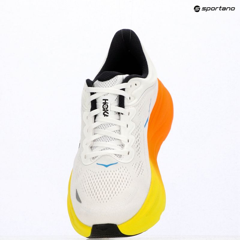 Pánske bežecké topánky HOKA Bondi 9 Wide white/neon tangerine 16