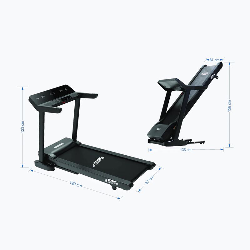 Elektrický bežecký pás York Fitness HT9 čierny 16