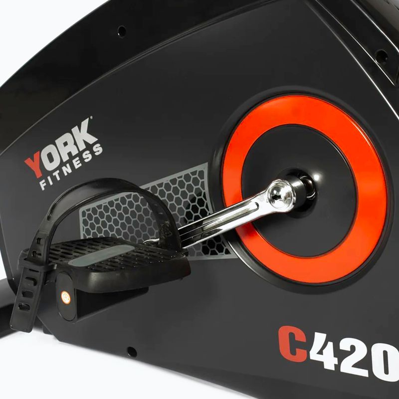 Magnetický stacionárny bicykel York Fitness C420 čierny YO-ROW-53102 3