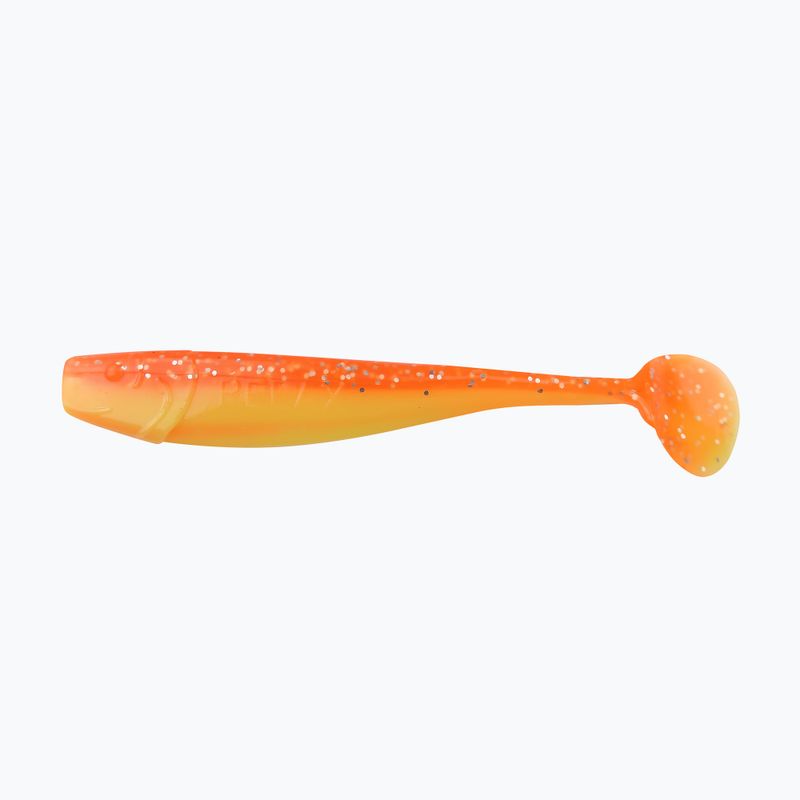 Relax Kingshad 5 Laminovaná gumová nástraha 3 ks oranžovo-strieborný trblietavý hodváb KS5