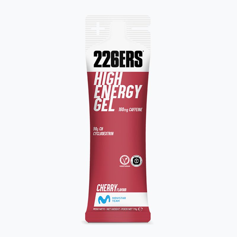 Sada energetických gélov 226ERS High Energy Caffeine 24 ks x 76 g višňa 2