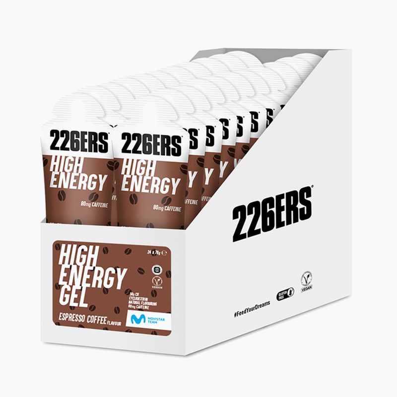 Sada energetických gélov 226ERS High Energy Caffeine 24 ks x 76 g káva