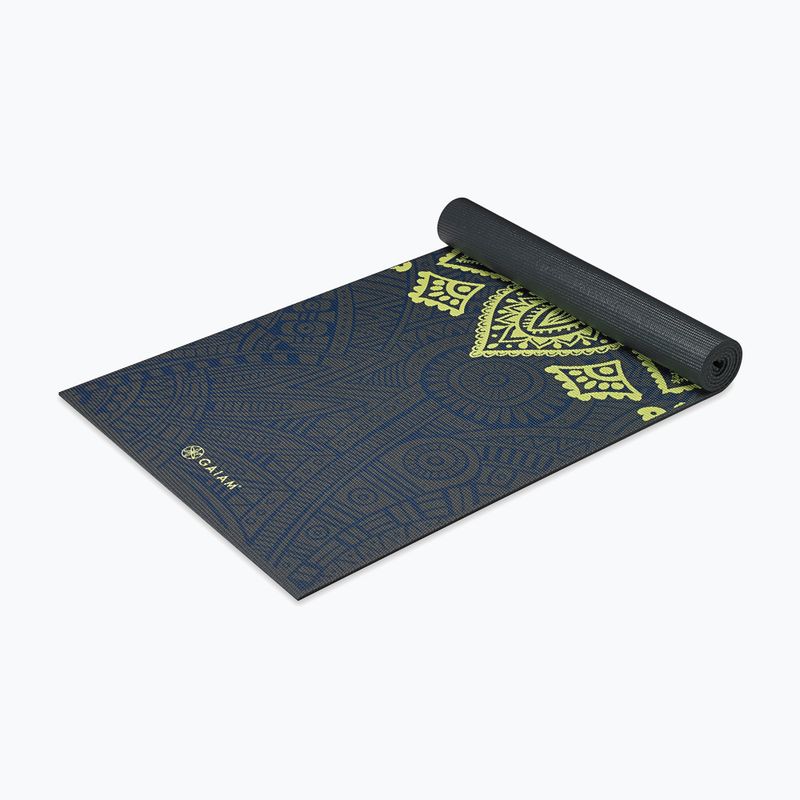 Jógová podložka Gaiam Premium Sundial Layers 6 mm black/navy/yellow 3
