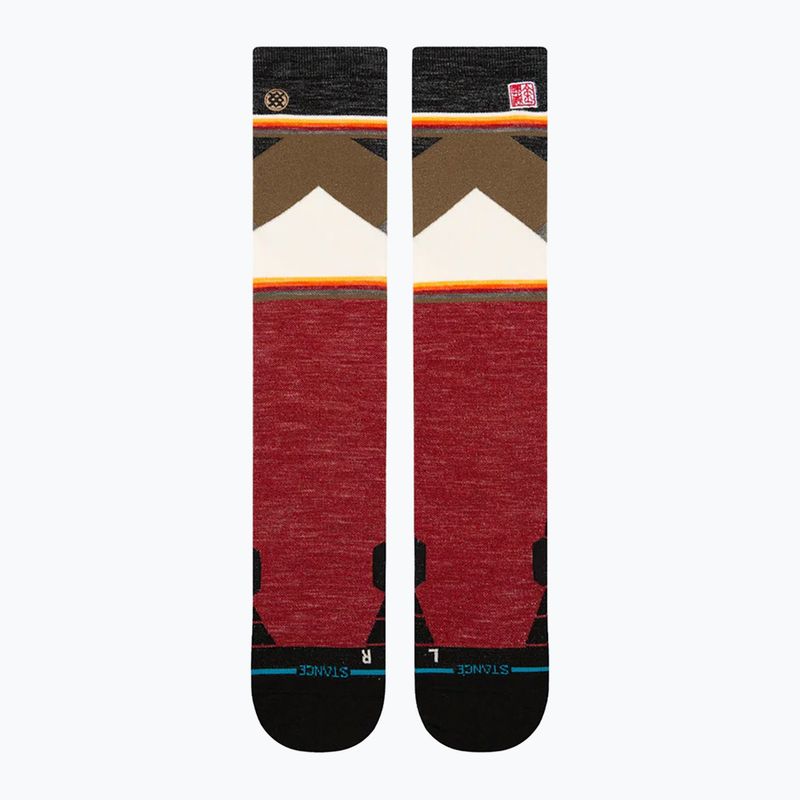 Stance Jimmy Chin Ultralight Wool Snow červené lyžiarske ponožky 2