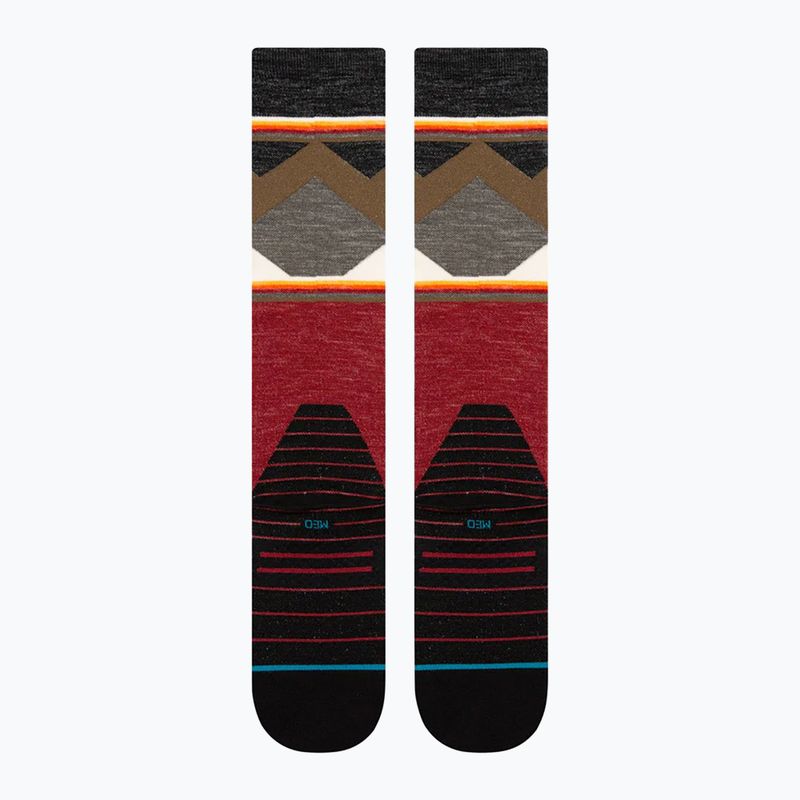 Stance Jimmy Chin Ultralight Wool Snow červené lyžiarske ponožky 3