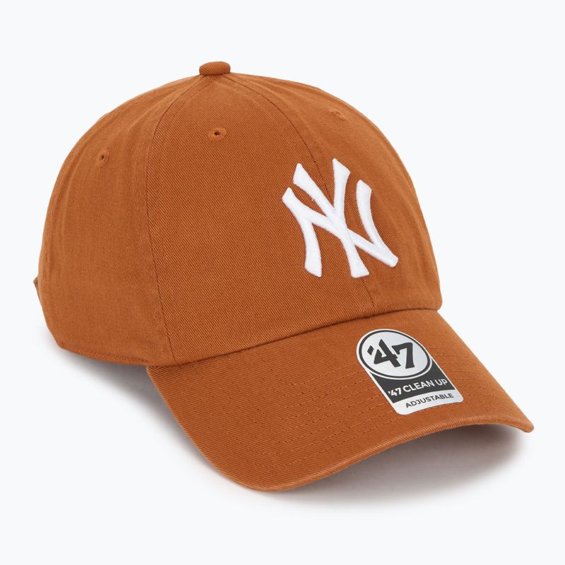 47 Značka MLB New York Yankees CLEAN UP spálená oranžová baseballová čiapka